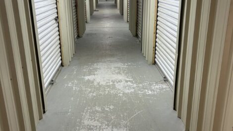 Indoor storage units at Blue Ridge Intown.