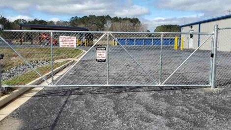 Gate entrance to Copper Safe Storage -Dalton.
