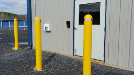 Door entrance to a storage facility.
