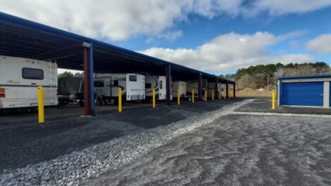 Covered RV storage.