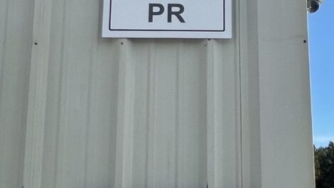 Close up of exterior of storage unit in Childersburg, GA.