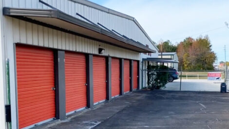 Drive-up units at Boulevard Storage Center in Texarkana.