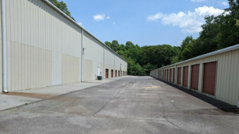 Drive-up units at Blue Ridge Intown Self Storage.
