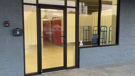 Door entrance to Midway Storage in Camden, SC.