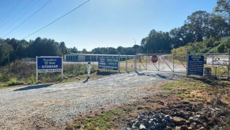 Franklin's Best Storage in Franklin, GA sign and gated entrance.