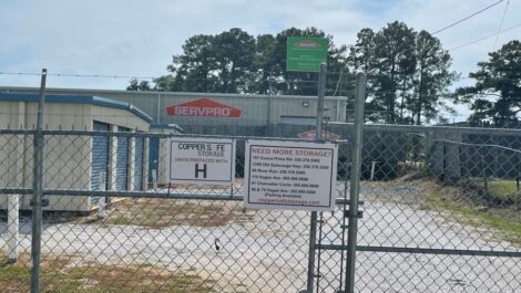 Gated entrance at Copper Safe Storage in Hagan.