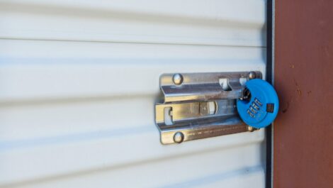 Secured lock on storage unit at Moultrie Route 133 Storage in Moultrie.