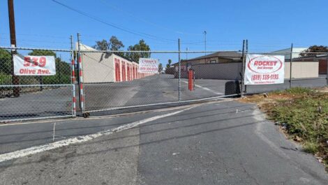 Rocket Self-Storage entrance in Vista, CA.