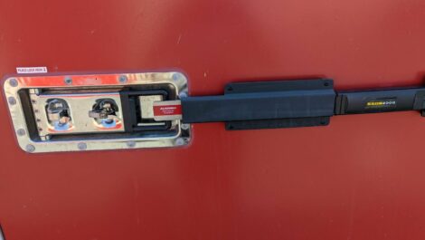 Lock at Rocket Self Storage Vista.