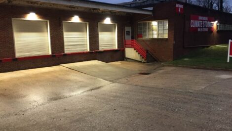 Outdoor image of storage facility with drive-up access.