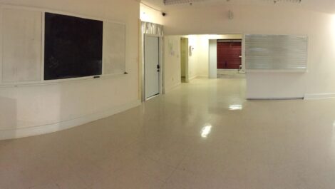 Entrance of storage facility building.