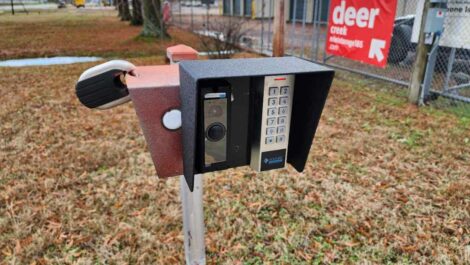 Keypad at Copper Safe Storage in Little Rock.