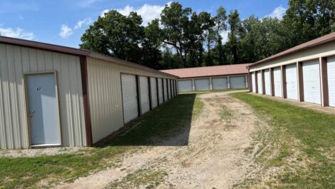 Storage facility with outdoor storage.