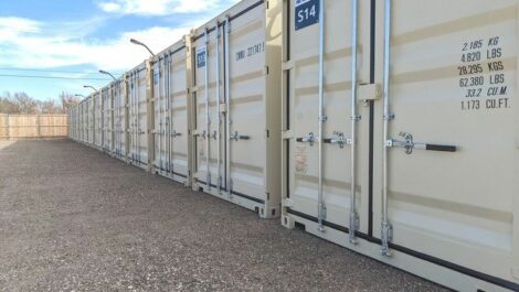 Storage crates at SteelSafe Storage & Parking.