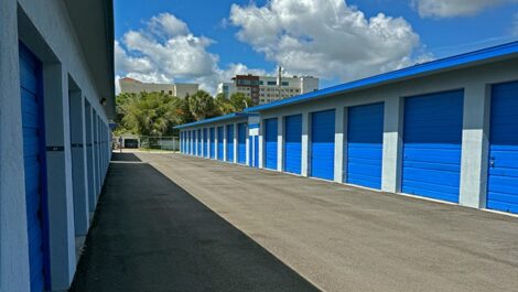 Exterior of storage units at Baron Self Storage.