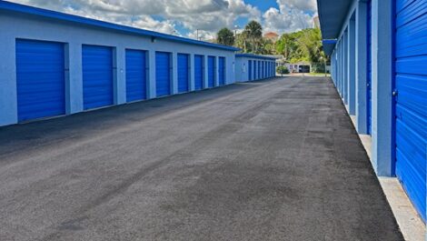 Exterior of storage units at Baron Self Storage.