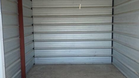 Opened storage unit at StakIt Storage of Zanesville in White Cottage, Ohio.