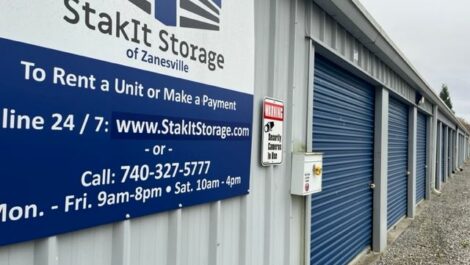 Storage units at StakIt Storage of Zanesville in White Cottage, Ohio.