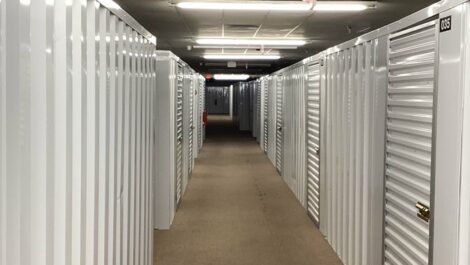 Indoor storage units at Copper Safe Storage in Phenix City, Alabama.