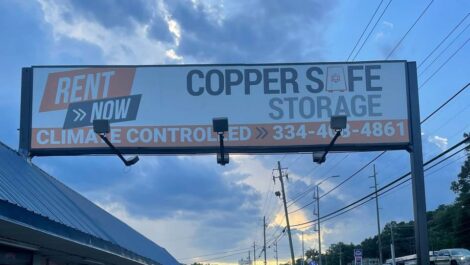 Large Copper Safe Storage sign.