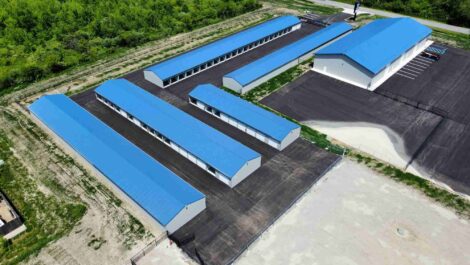 Sky view of Region Self Storage self-storage facility.