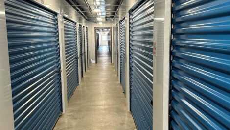 Exterior of storage units at Guilford Self Storage in Chambersburg, Pennsylvania.