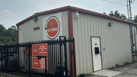 Exterior of Space Self Storage facility.