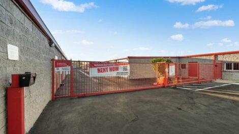 Gated access for storage facility.