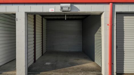 Inside view of storage unit.