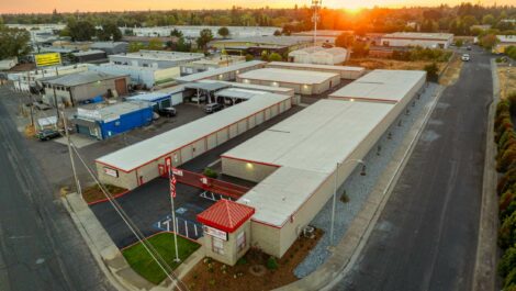 Ariel view of Safe-Hold Storage facility.