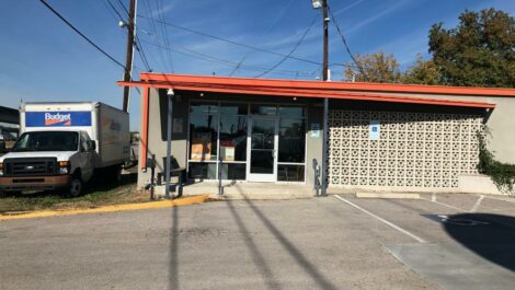 Exterior of Space Self Storage - South Austin storage facility.