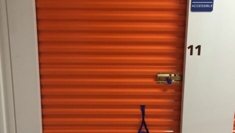 Exterior of indoor handicap accessible storage unit at Space Self Storage - South Austin storage facility.