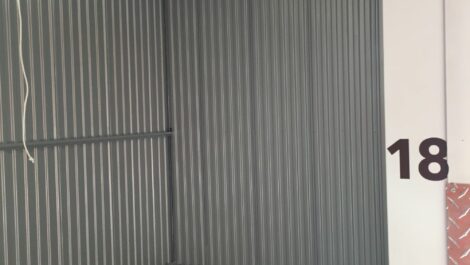 Close up view of interior of storage unit at Space Self Storage - South Austin storage facility.