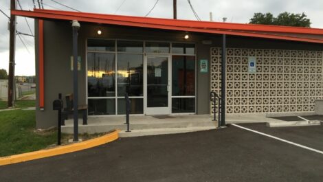 Exterior of Space Self Storage - South Austin storage facility.
