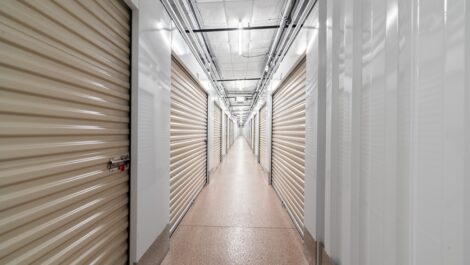 Interior of storage facility at Oxford Self Storage.
