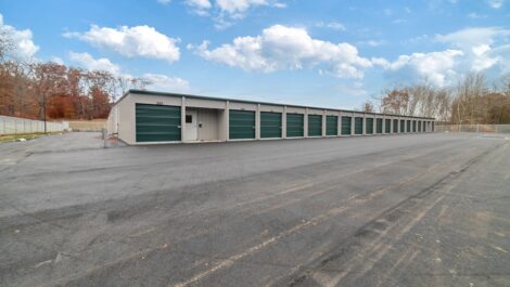 Storage facility with drive-up storage.