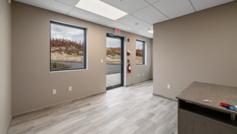 Front room of storage facility office.