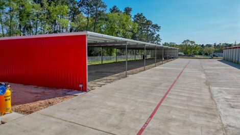 Outdoor covered parking.
