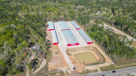 Master Storage Facility Aerial view from the front.