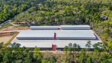 Master Storage Facility Aerial view from the side.