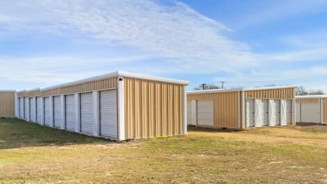 Storage facility units at StowPro Storage.