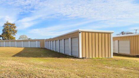 Outdoor storage units at StowPro Storage.