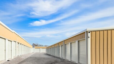 View of storage unit ally.