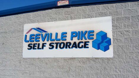 Leeville Pike Self Storage sign.