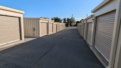 Apex Self Storage drive up storage units.
