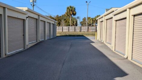 Apex Self Storage drive up units.