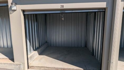 Inside view of storage unit 28.