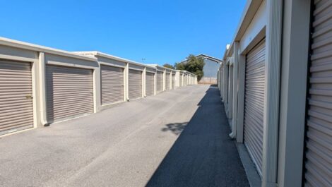 Apex Self Storage outdoor storage units.