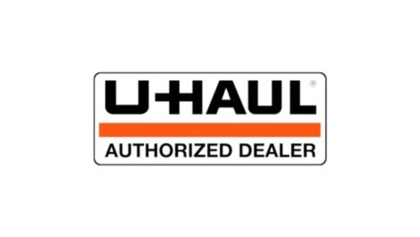 U-Haul Authorized Dealer logo featuring the bold black 'U-Haul' wordmark above an orange bar and the words 'Authorized Dealer' on a white background.