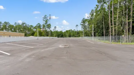 Parking lot view of Oakleaf Premier Boat RV Storage facility.